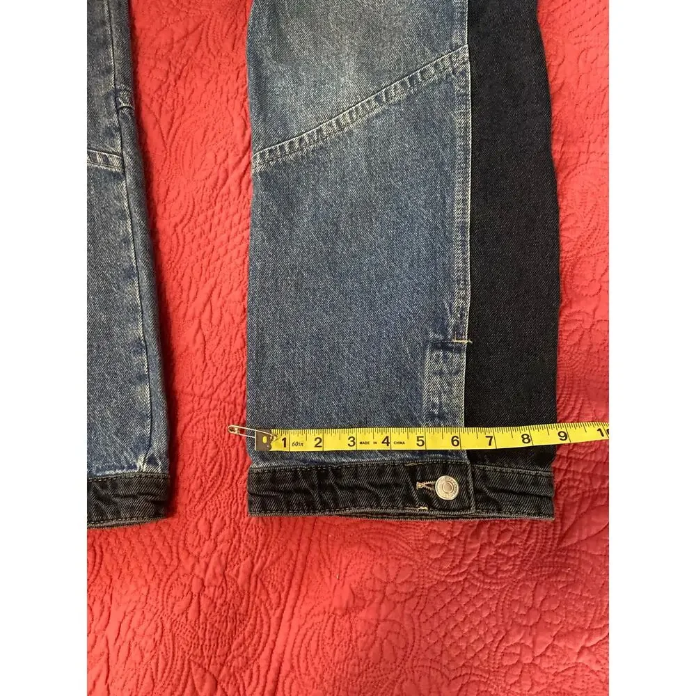 We The Free Moonlit Moto Slim Bootcut Colorblock jeans with button cuff - Picture 14 of 16